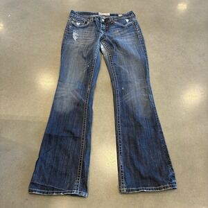 Mek Denim USA Oaxaca Flap Pocket Jean 30x36 Dark Wash Denim Y2K Rave Distress